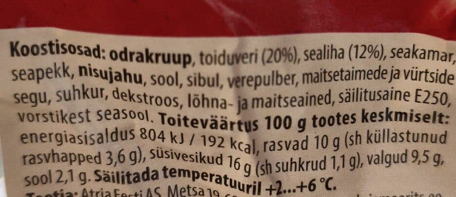 Maks & Moorits Maitselt mahe verivorst packshot
