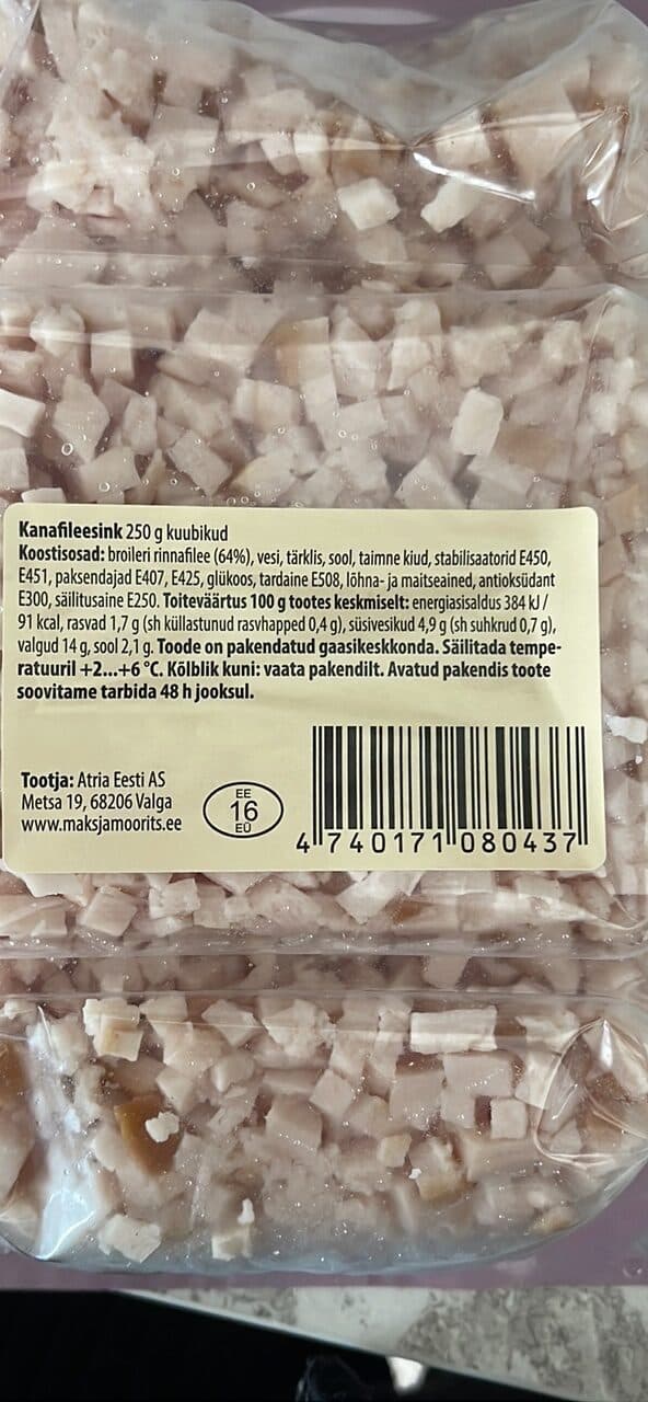Maks & Moorits Kanafilee Sink Kuubikud packshot