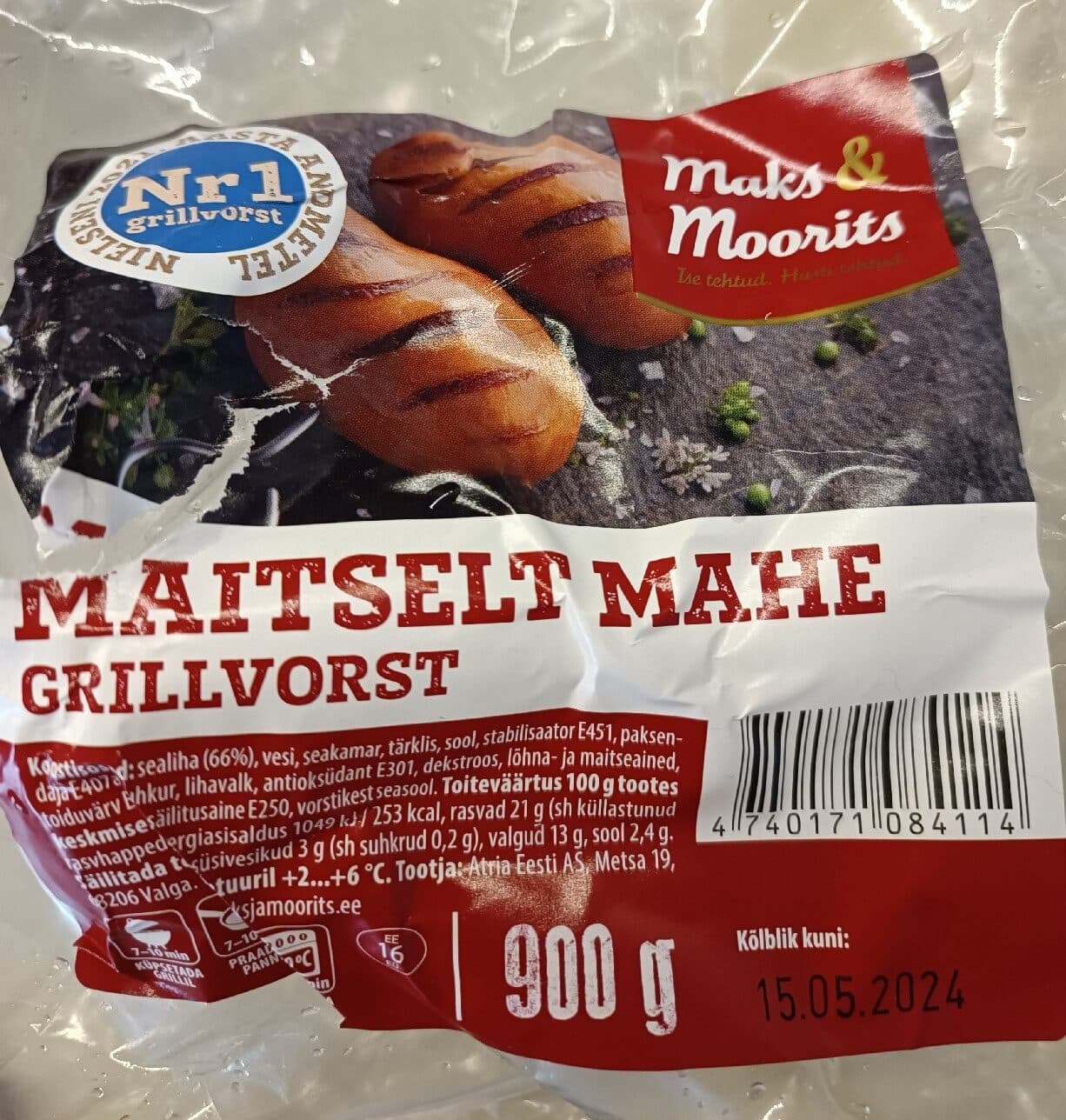 Maks & Moorits Maitselt Mahe Grillvorst packshot