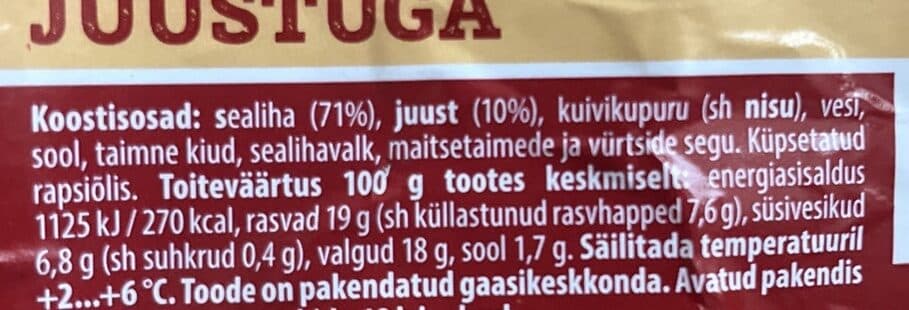 Maks & Moorits Lihapihvid juustuga packshot