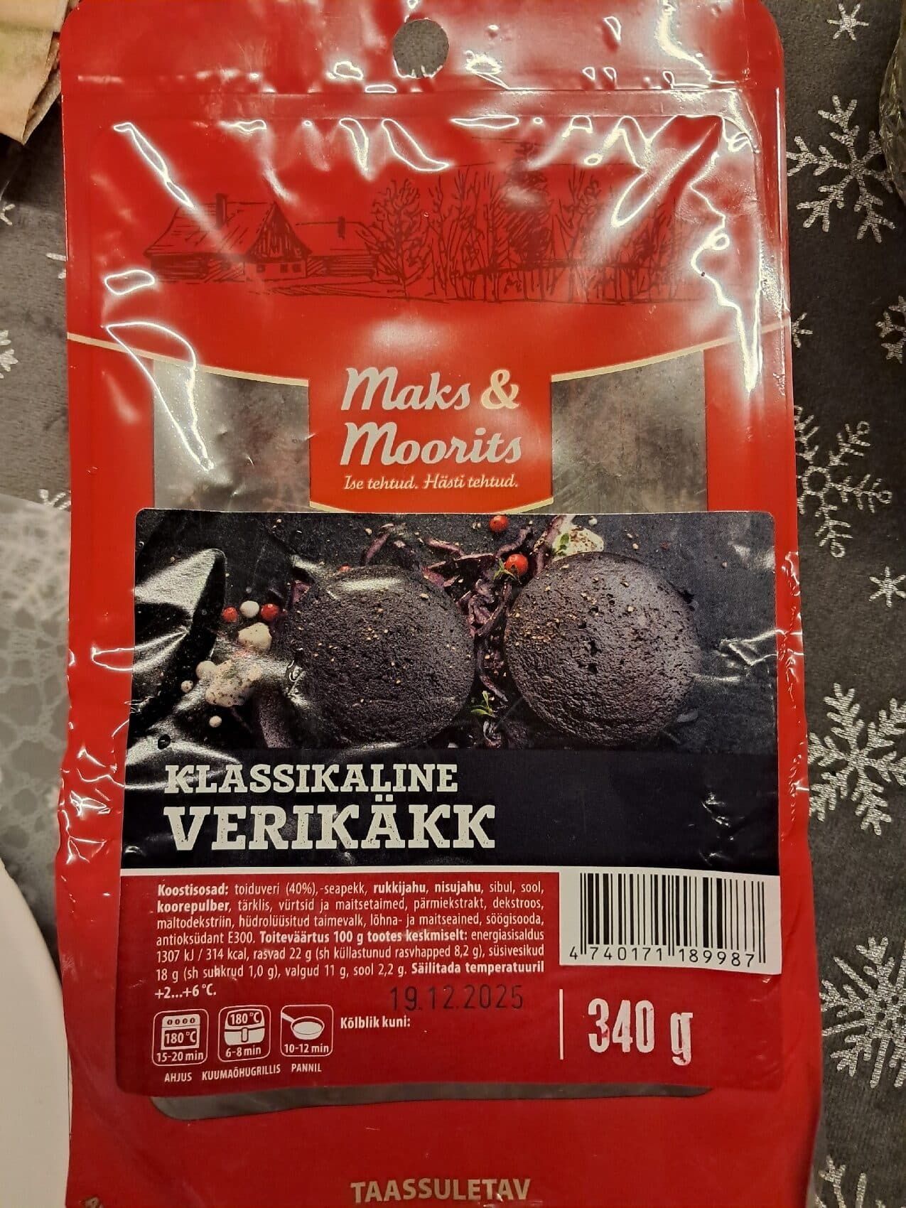 Maks & Moorits Klassikalne verikäkk packshot
