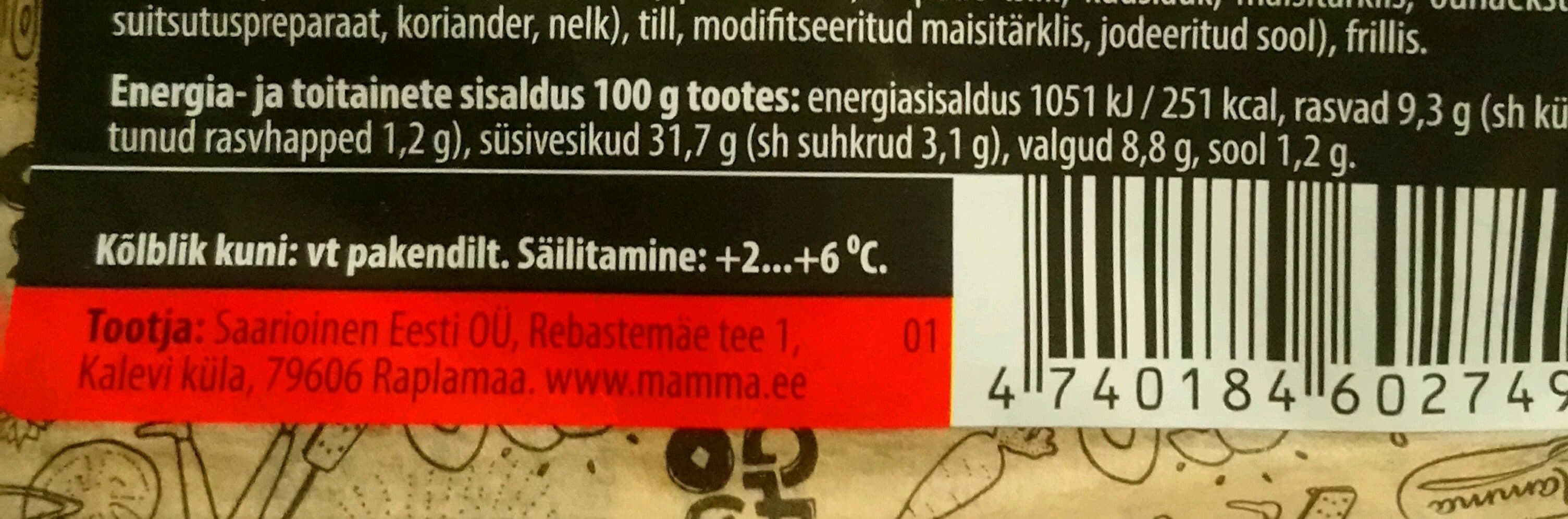 Mamma Bagel, rebitud herne ja vürtsika täidisega. packshot