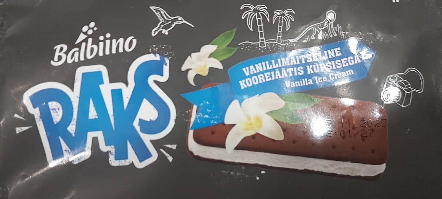 Balbiino Raks Koorejäätis Küpsisega packshot