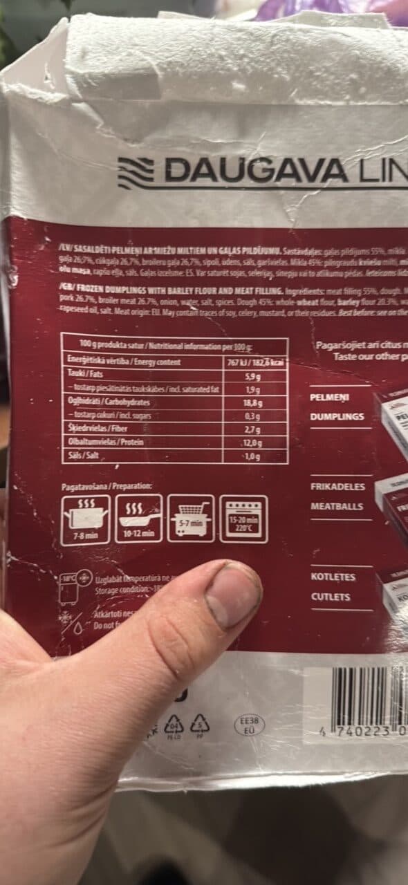 Daugava Line Pelmeni packshot