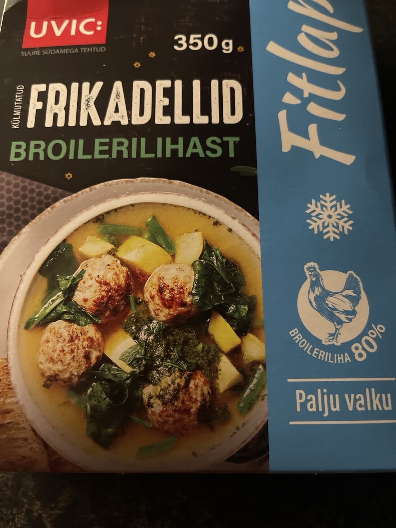 Fitlap UVIC Frikadellid Broilerilihast packshot