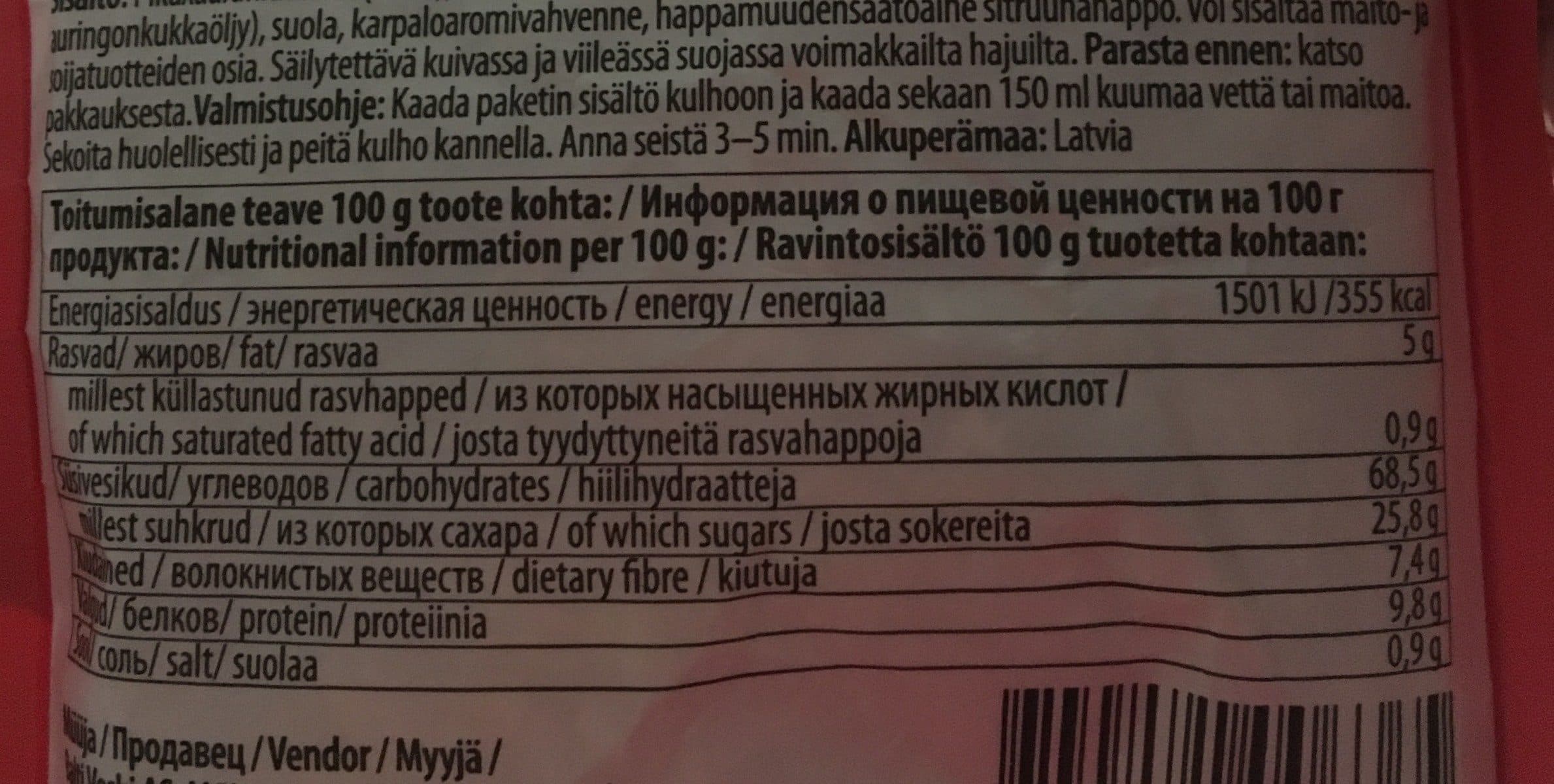 Open Food Facts Jõhvika packshot