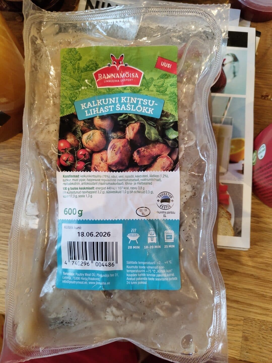 Rannamõisa Kalkuni Kintsulihast Šašlõkk packshot