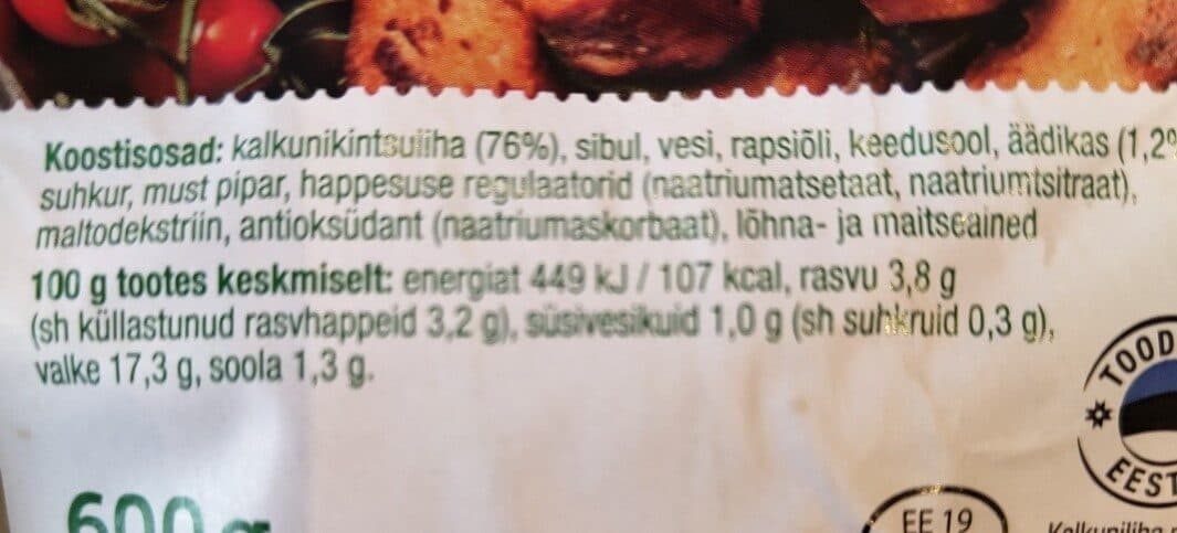 Rannamõisa Kalkuni Kintsulihast Šašlõkk packshot