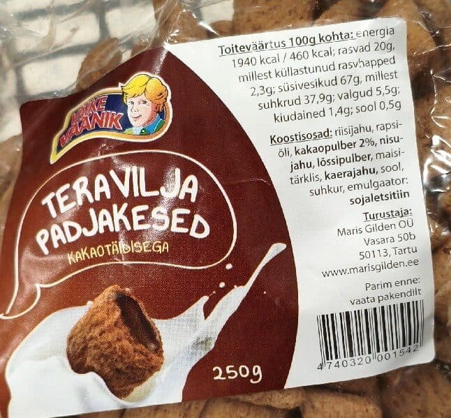 Väike väänik Teravilja padjakesed kakaotäidisega packshot