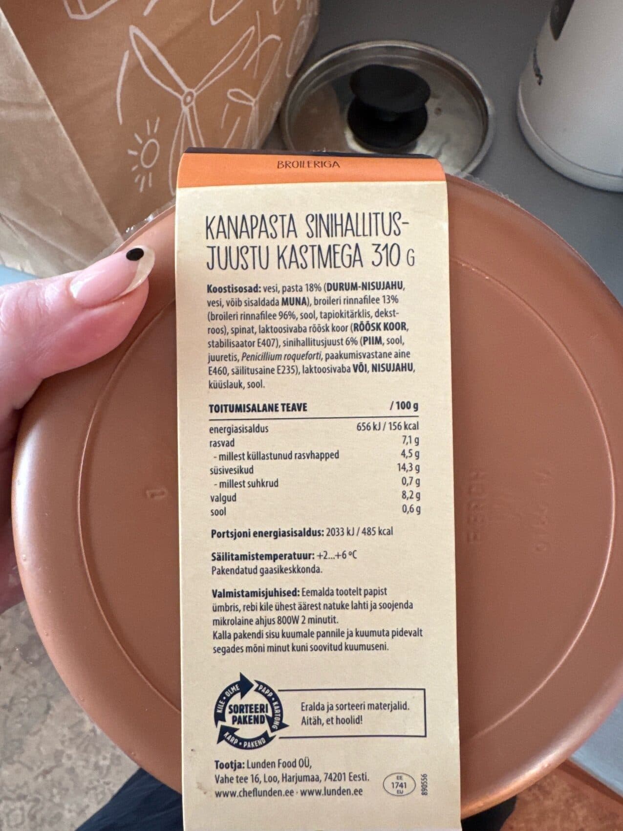 Chef Lunden Kanapasta Sinihallitusjuustu Kastmega packshot