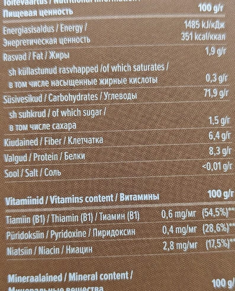 Tartu Mill Whole-grain buckwheat flakes packshot
