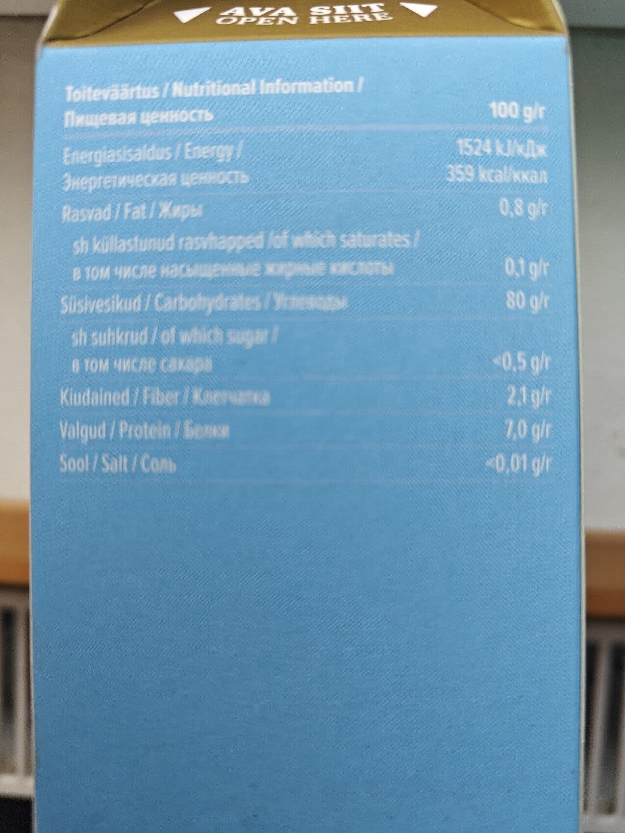 Tartu Mill Riisihebeld packshot