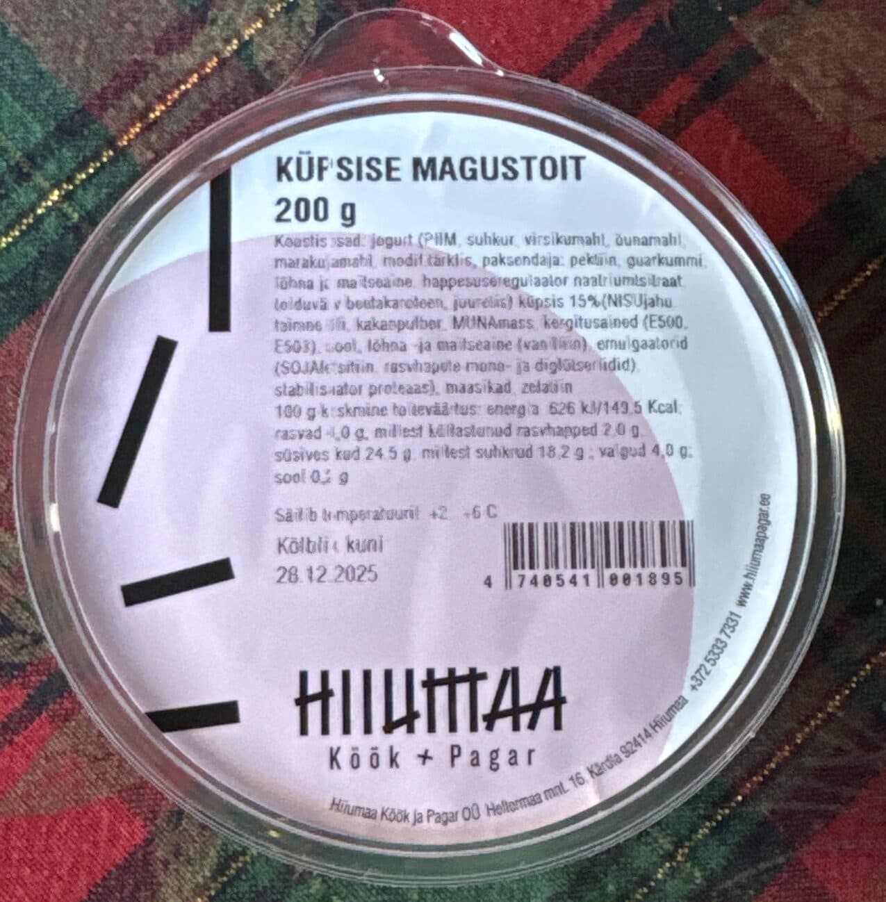 Hiiumaa Köök + Pagar Küpsise Magustoit packshot