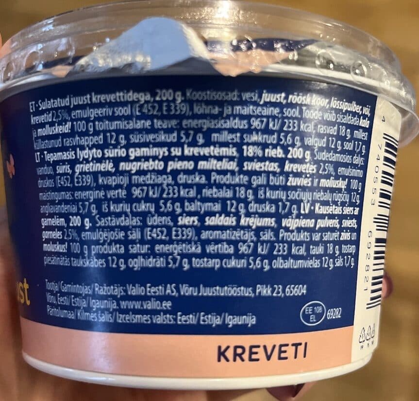 Alma Kreveti Sulatatud Juust packshot