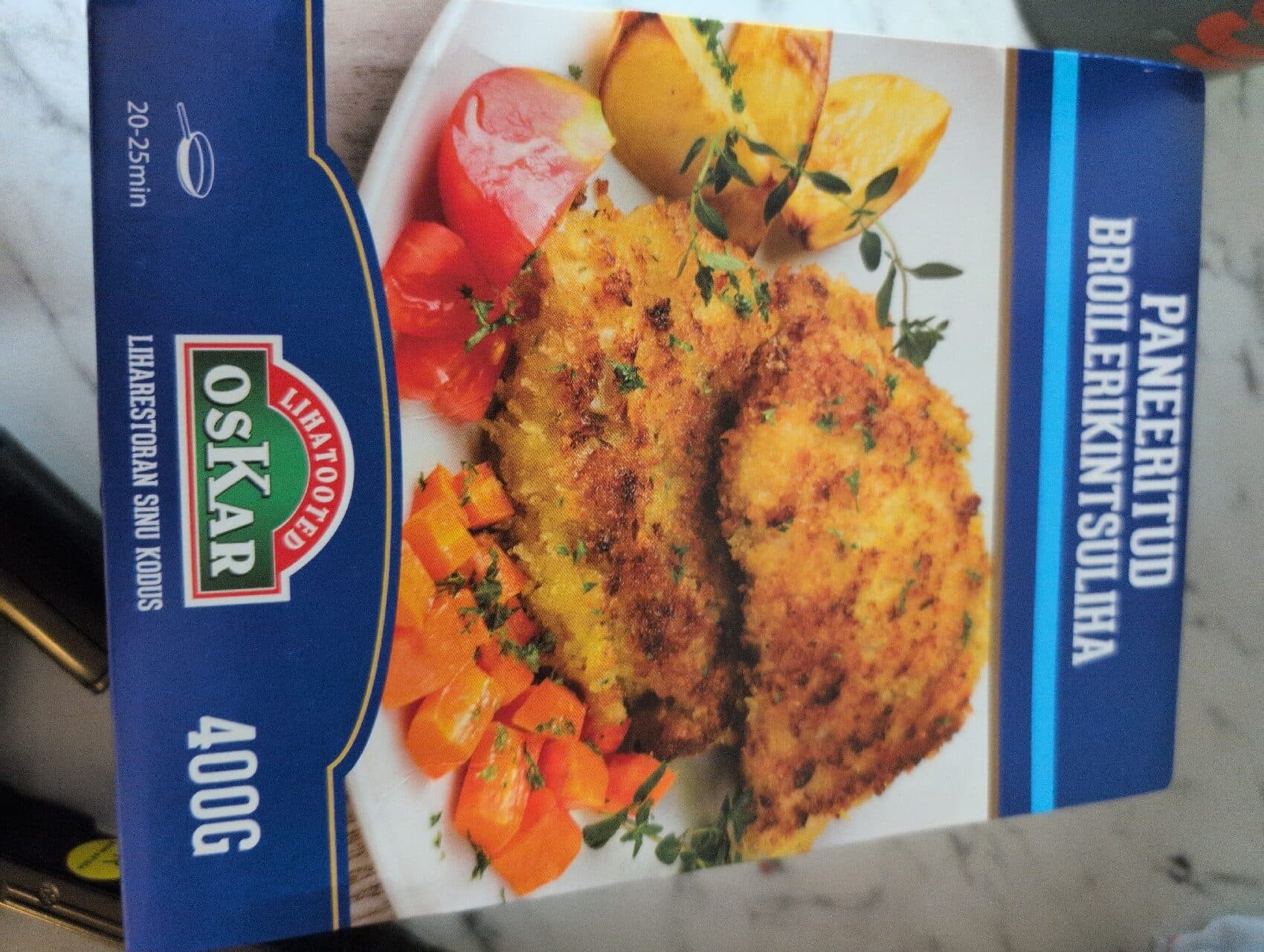 osKar Paneeritud broilerikintsuliha packshot