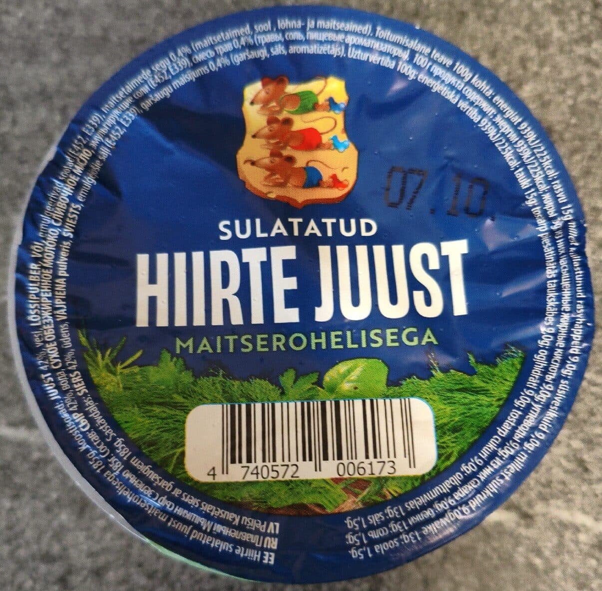 Hiirte Juust Sulatatud Juust Maitserohelisega packshot