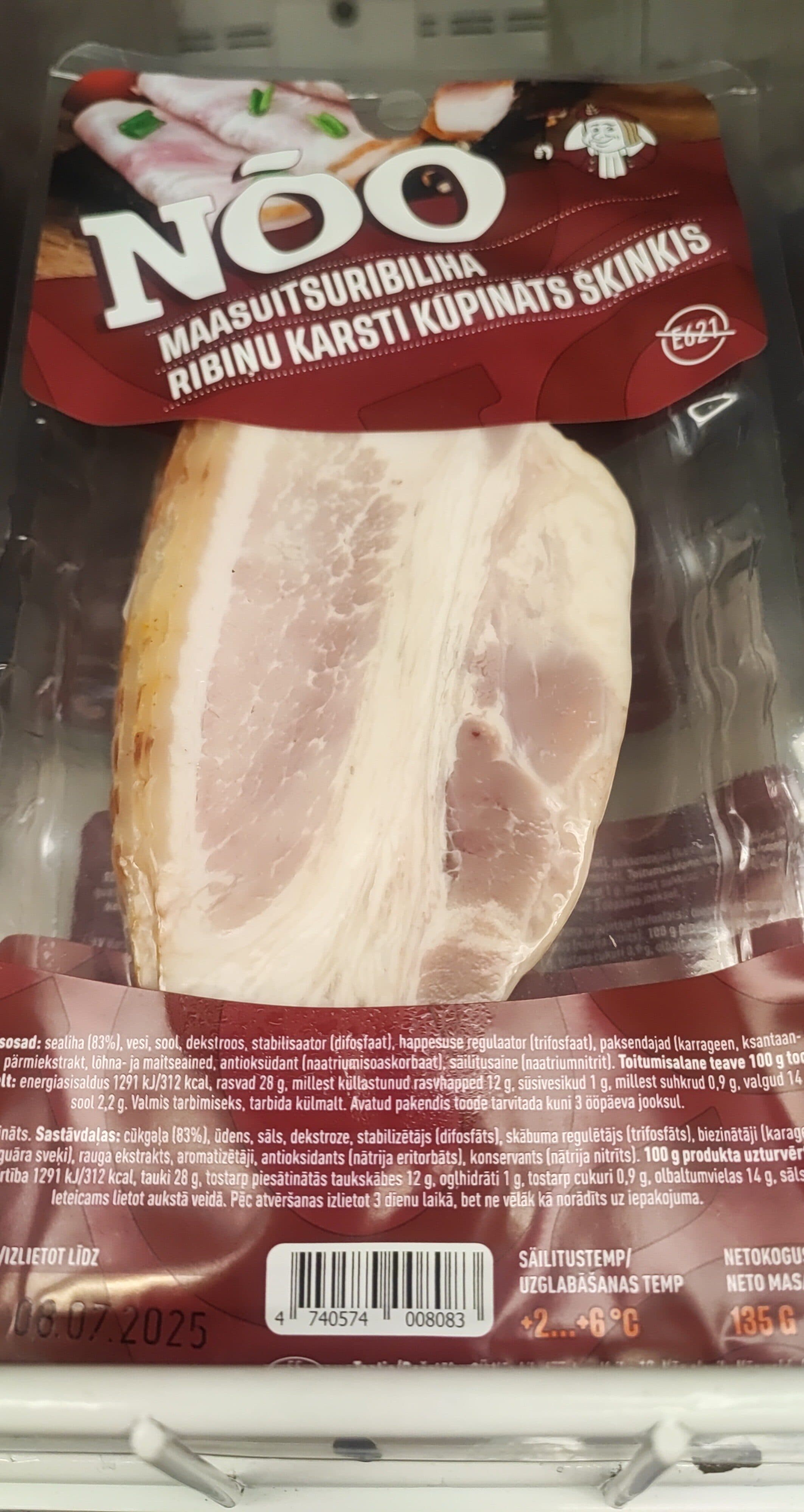 Nõo cūkgaļas šķiņķis Ribiņu packshot
