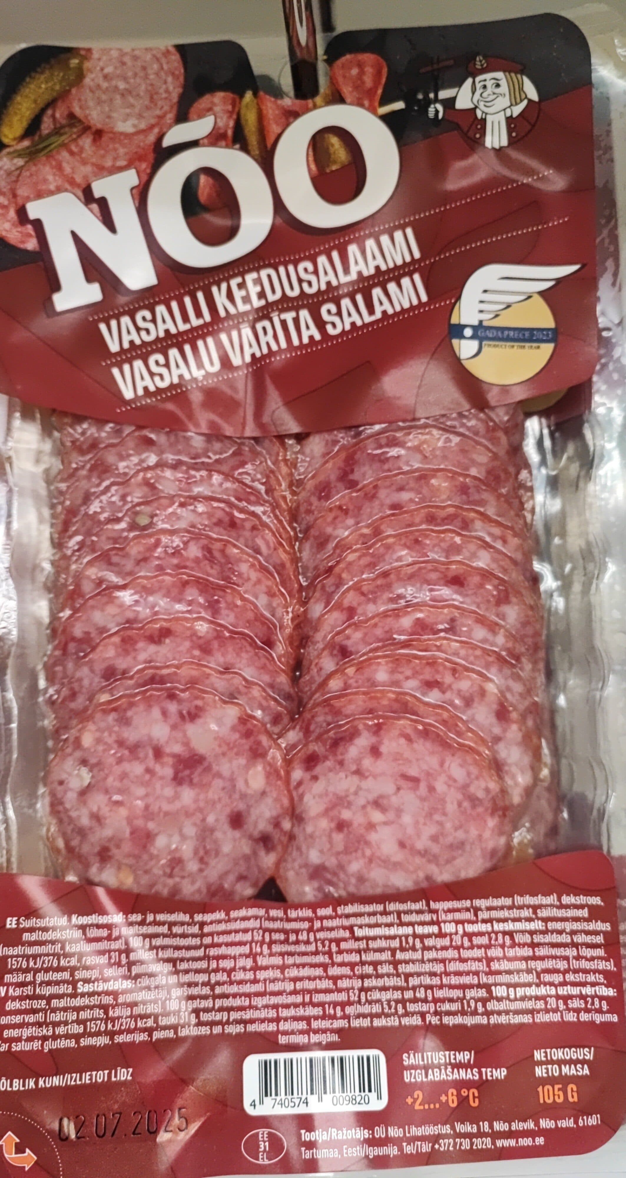 NÕO Salami Vasaļu šķ.Noo packshot