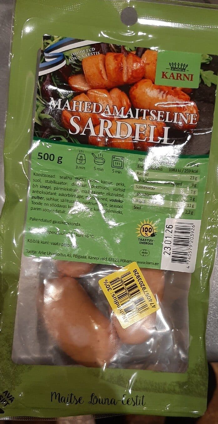 Karni Mahedamaitseline Sardell packshot