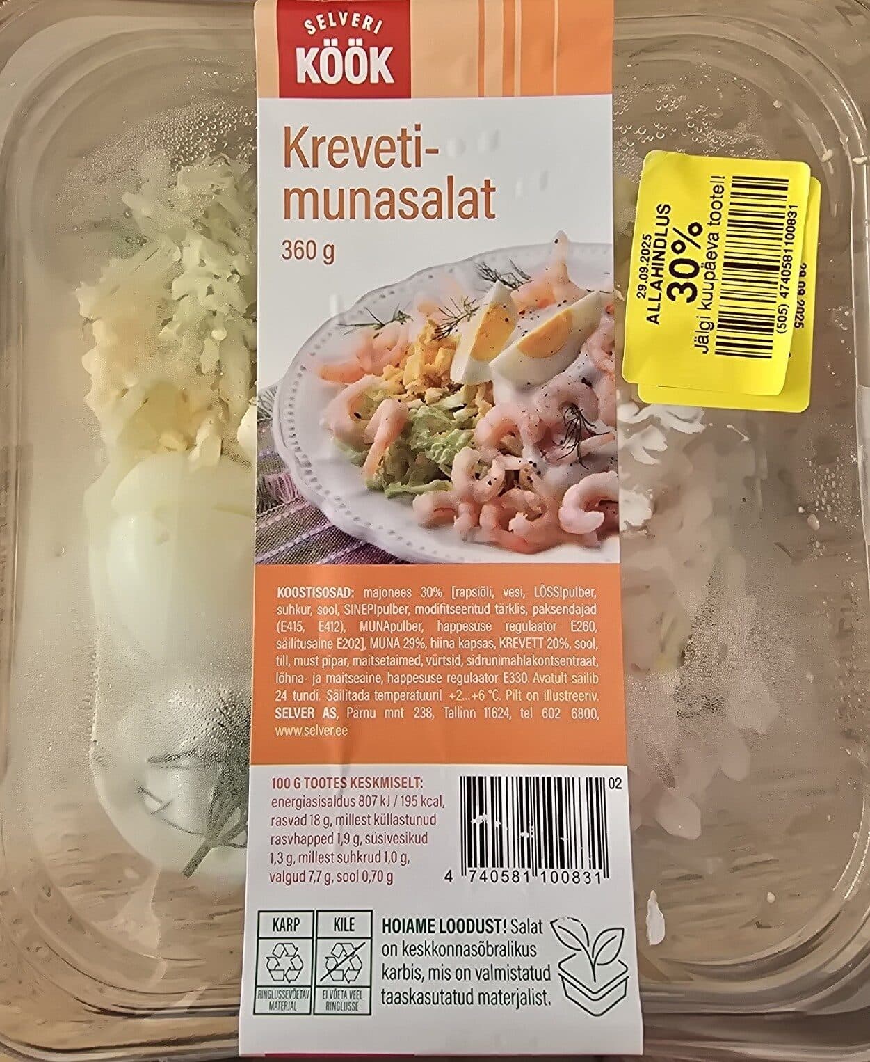 Selveri Köök Shrimp Egg Salad packshot