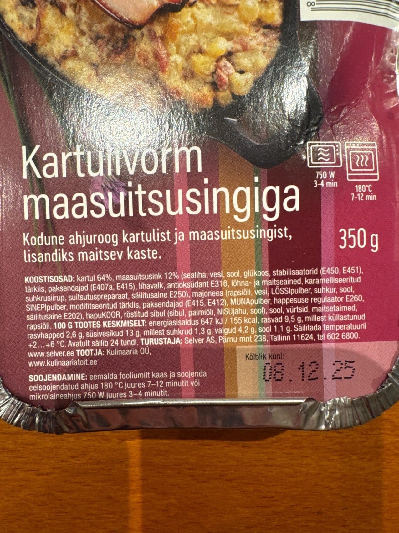Selveri Köök Kartulivorm Maasuitsusingiga packshot