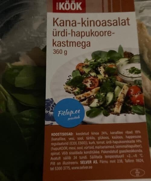 Selver köök Kana-kinoasalat packshot