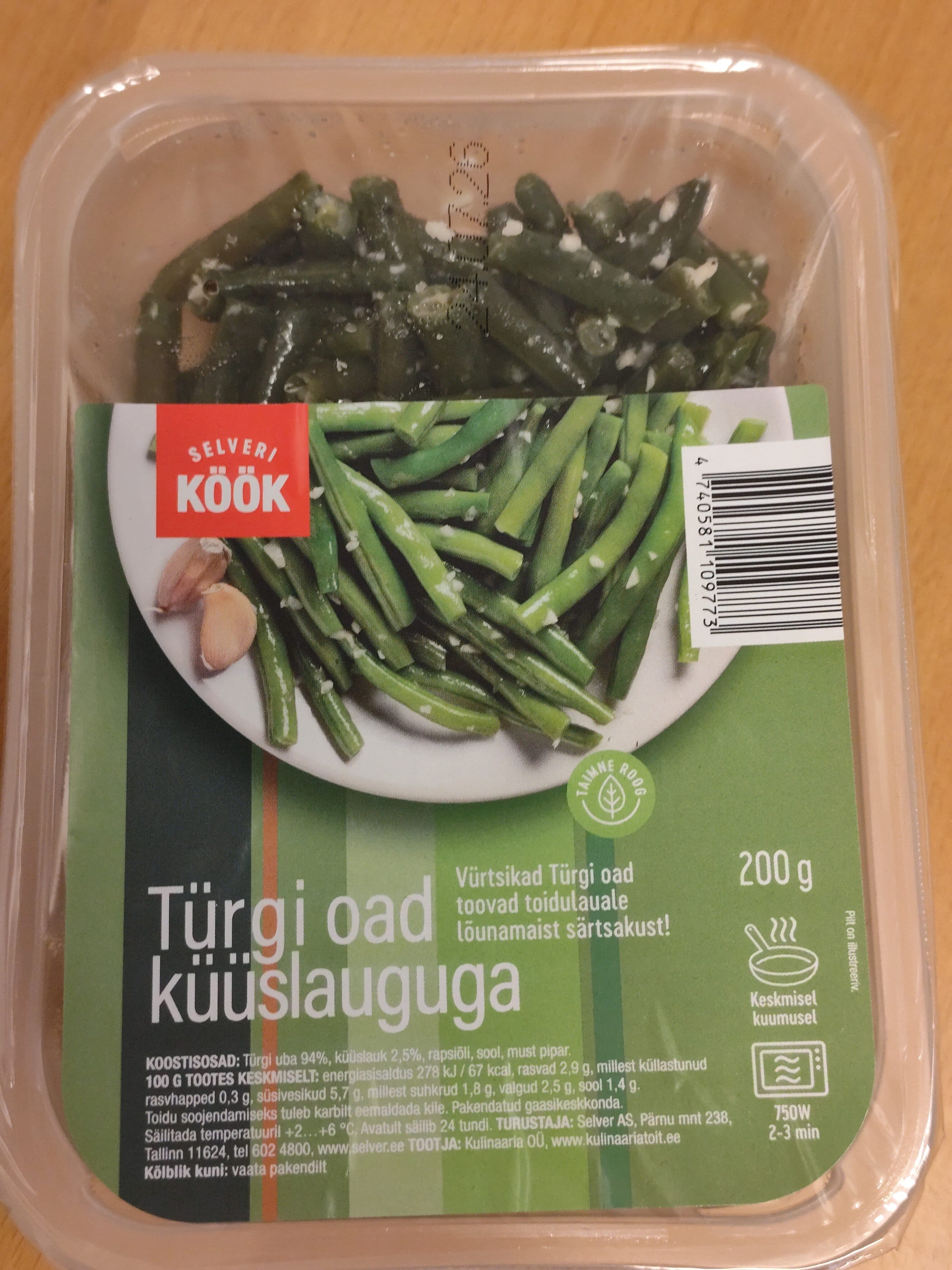 Selveri Köök Türgi Oad Küüslauguga packshot