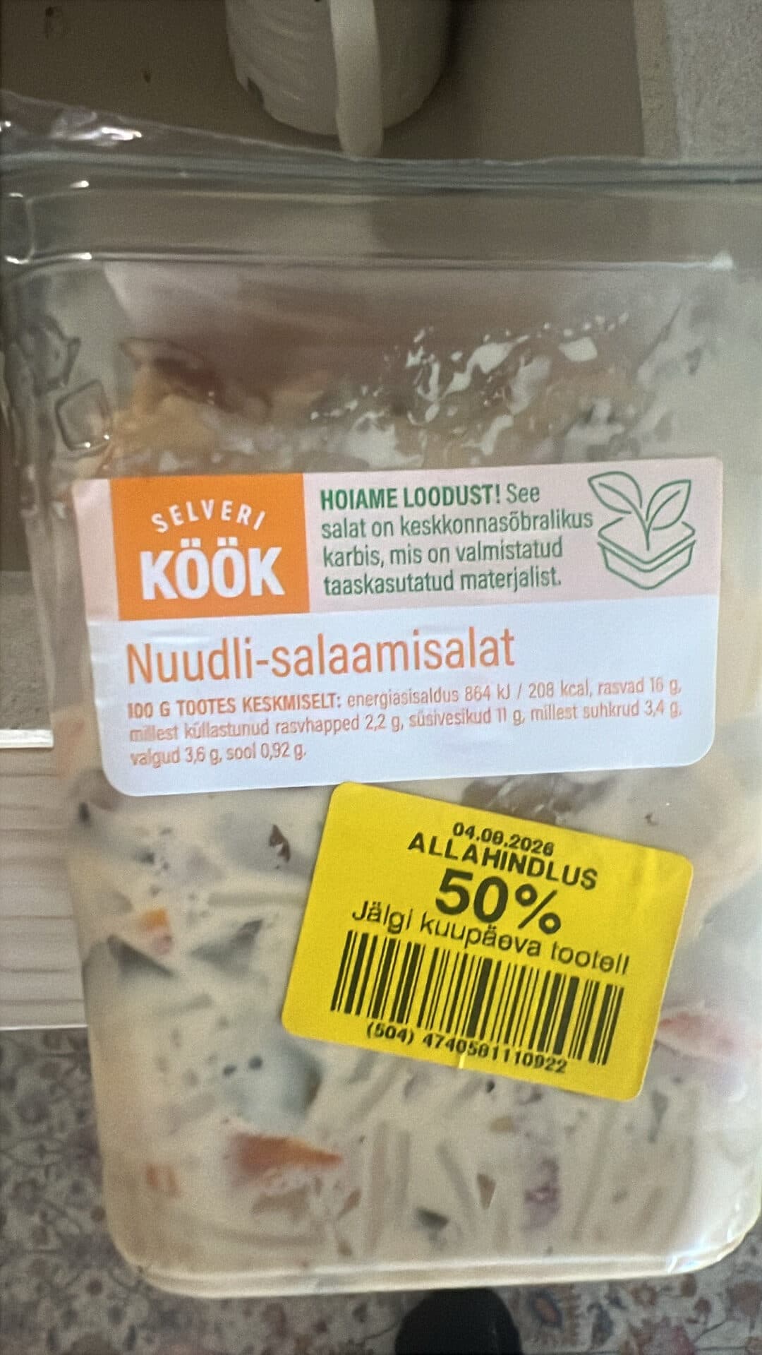 Selveri Köök Nuudli-salaamisalat packshot