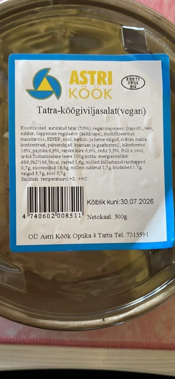 Astri Köök Tatra-köögiviljasalat(vegan) packshot