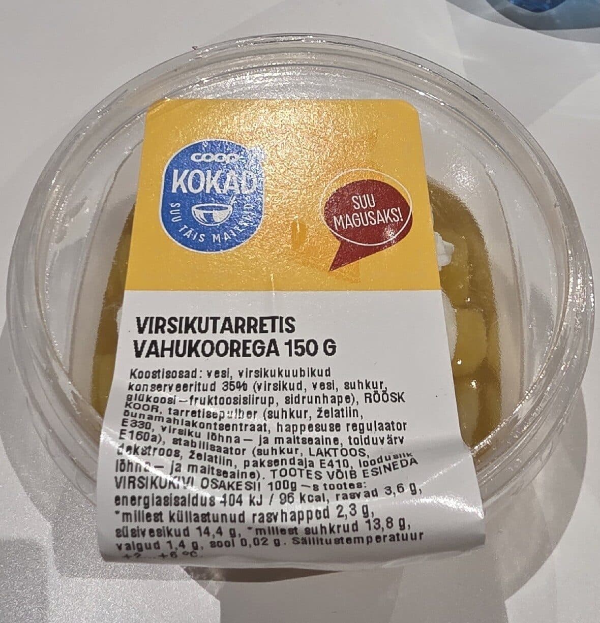 Coop Kokad Virsikutarretis Vahukoorega packshot