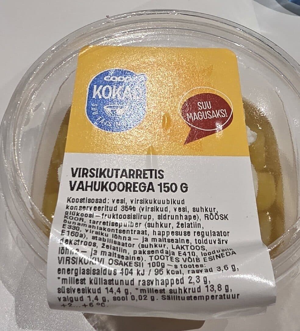 Coop Kokad Virsikutarretis Vahukoorega packshot