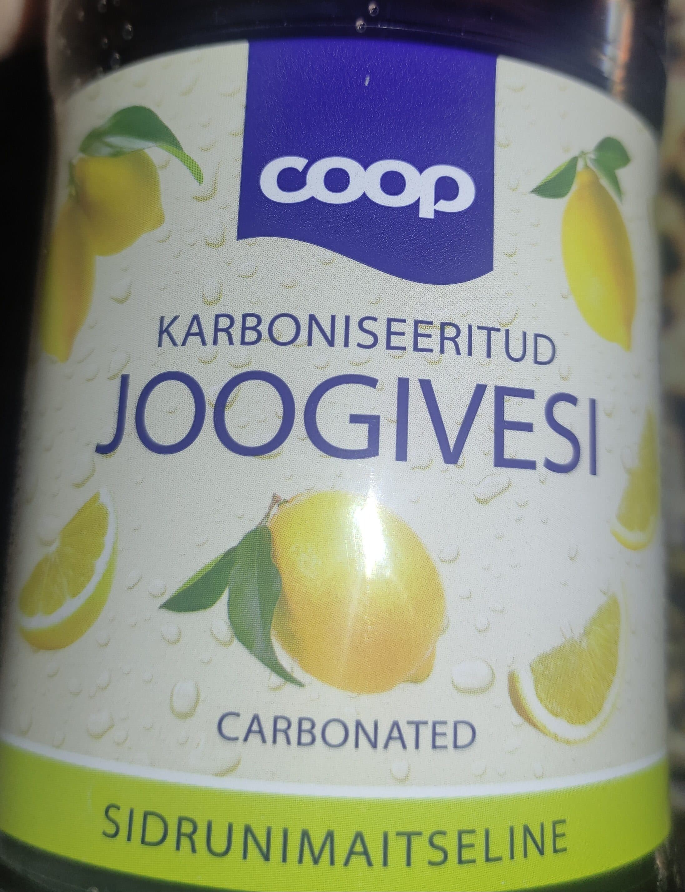 Coop Coop karboneeritud vesi sidruni maitseline packshot