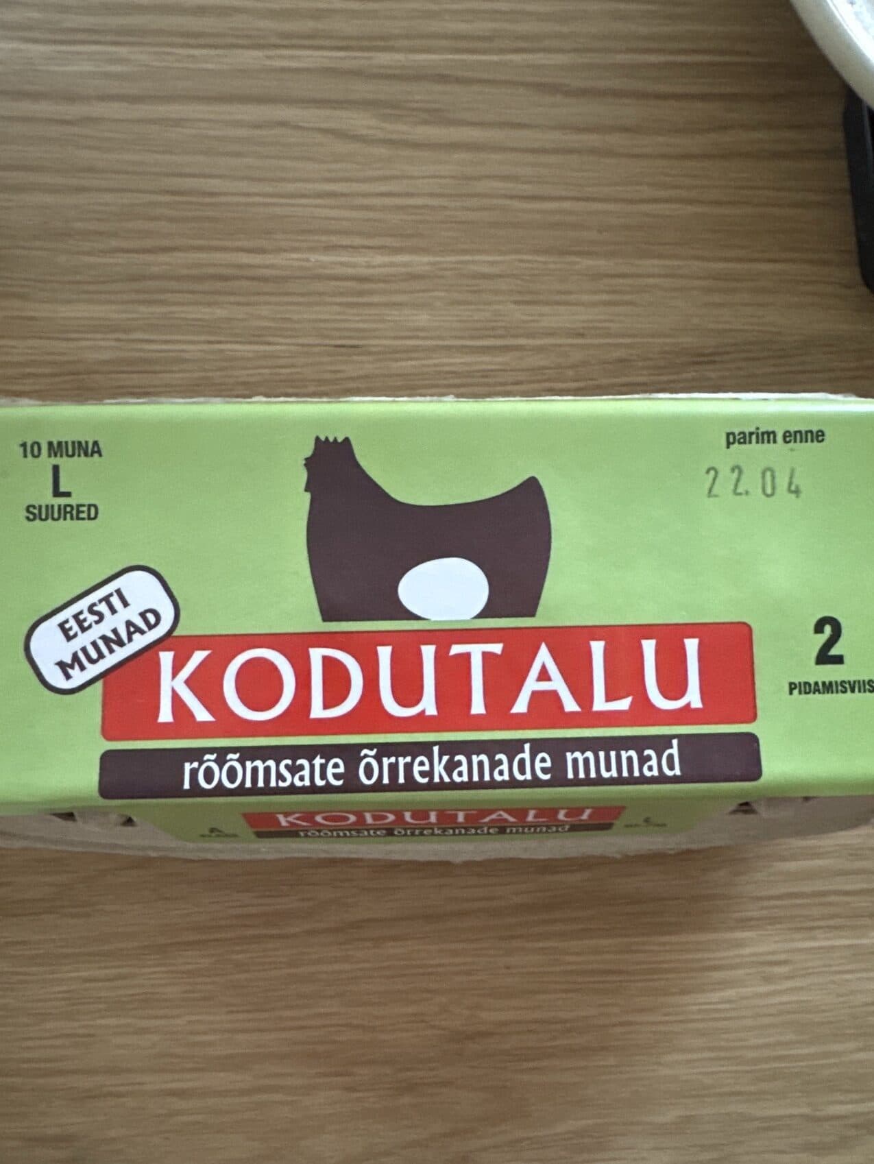 Kodutalu Rõõmsate õrrekanade munad packshot