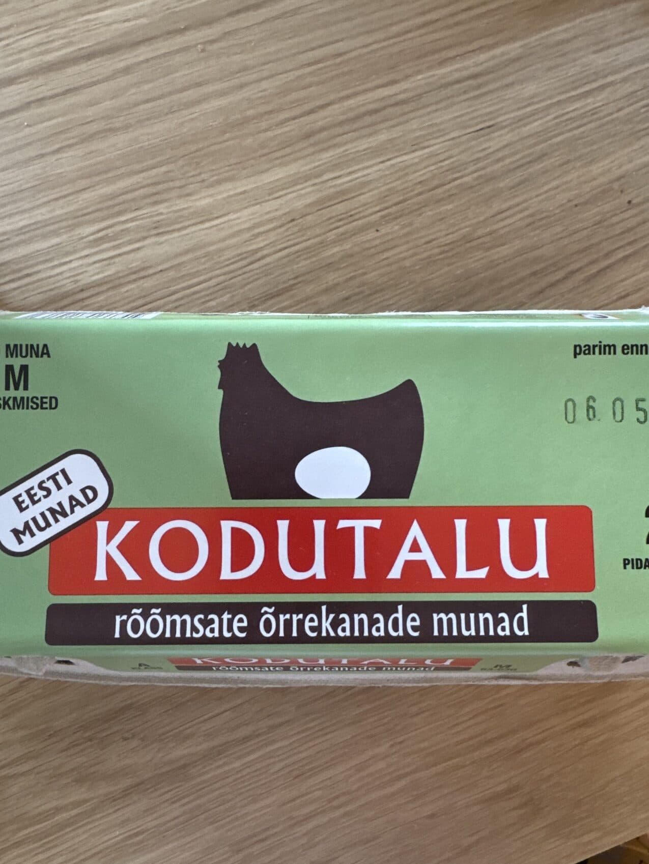 Kodutalu Rõõmsate õrrekanade munad packshot