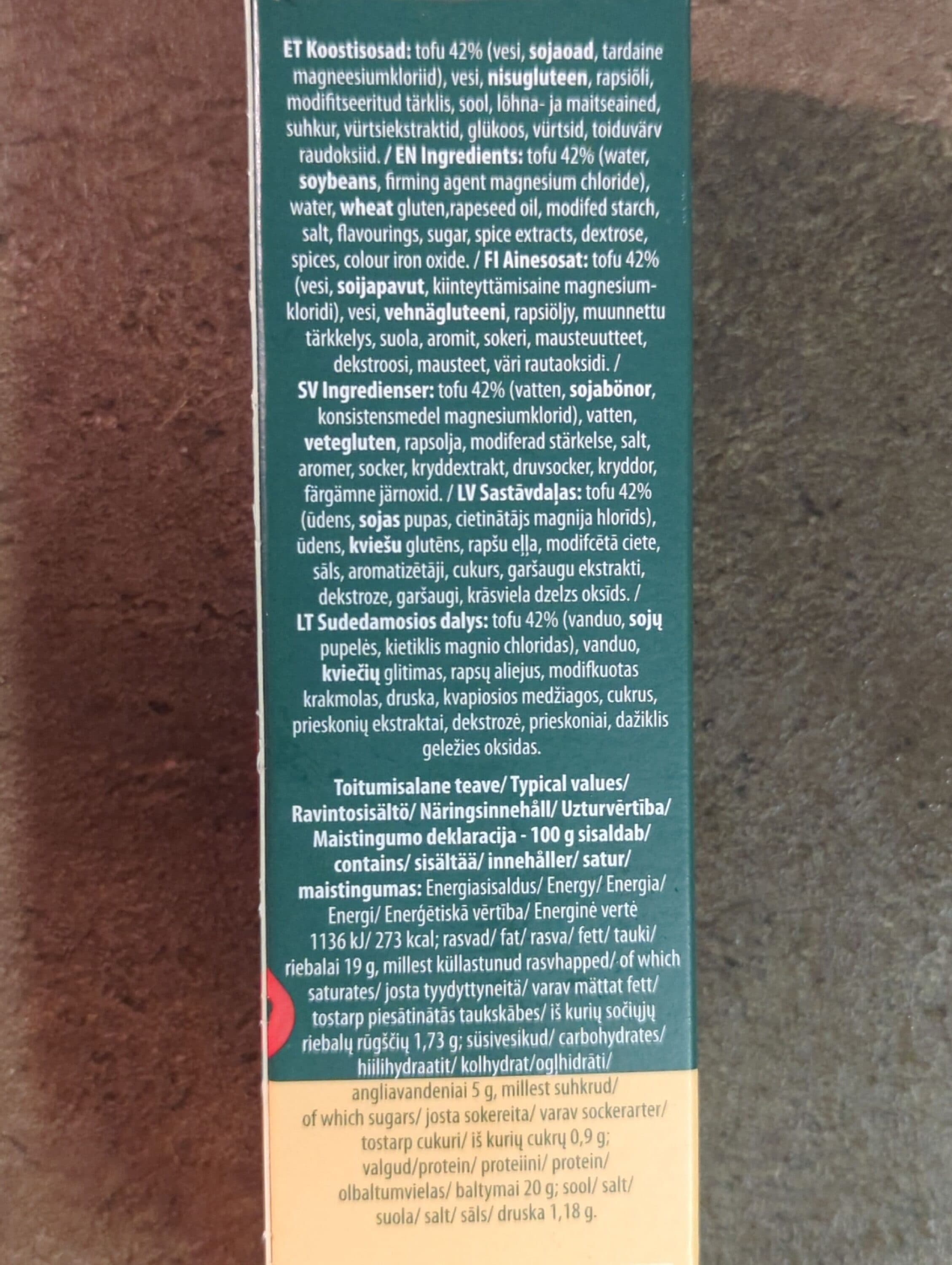 Bon Vegan Tofu sausage chicken-flavour packshot