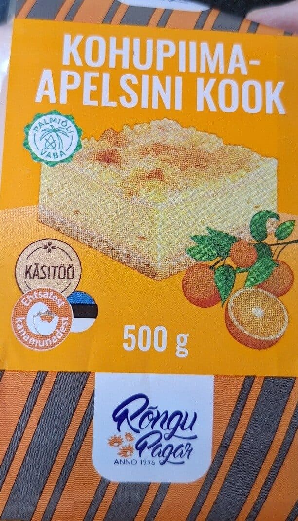 Rõngu Pagar Kohupiima-apelsini kook packshot
