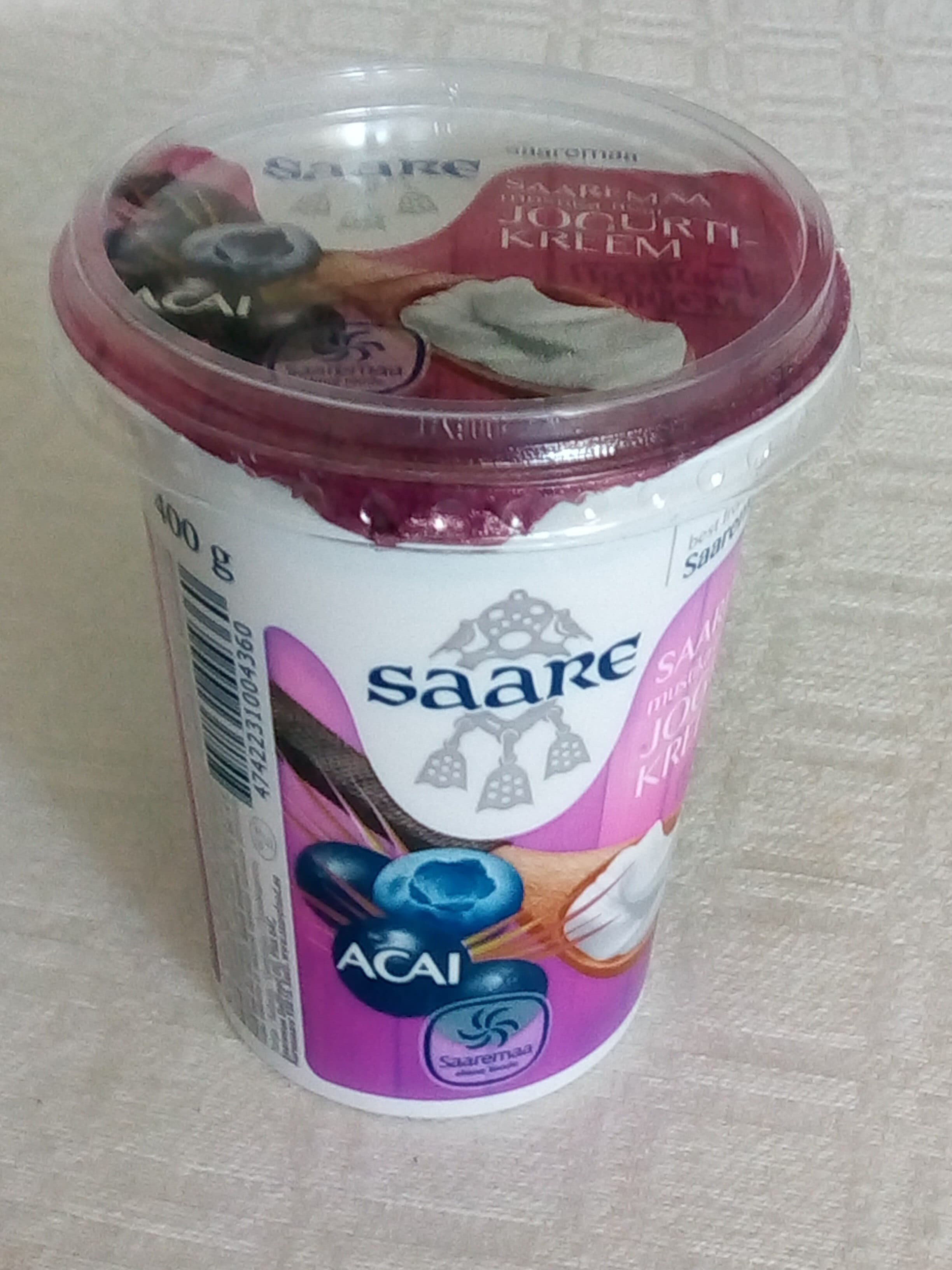 Saare Saaremaa mustika-acai jogurtikreem packshot