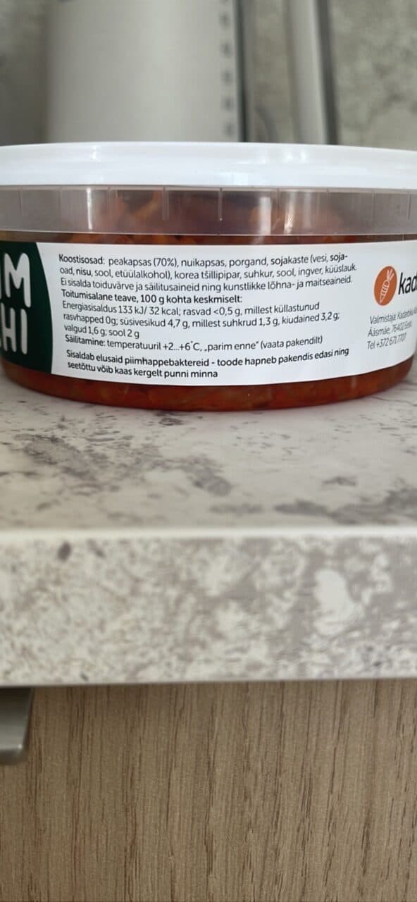 Kadarbiku Traditsiooniliselt Hapendatud Peakapsa Kimchi packshot