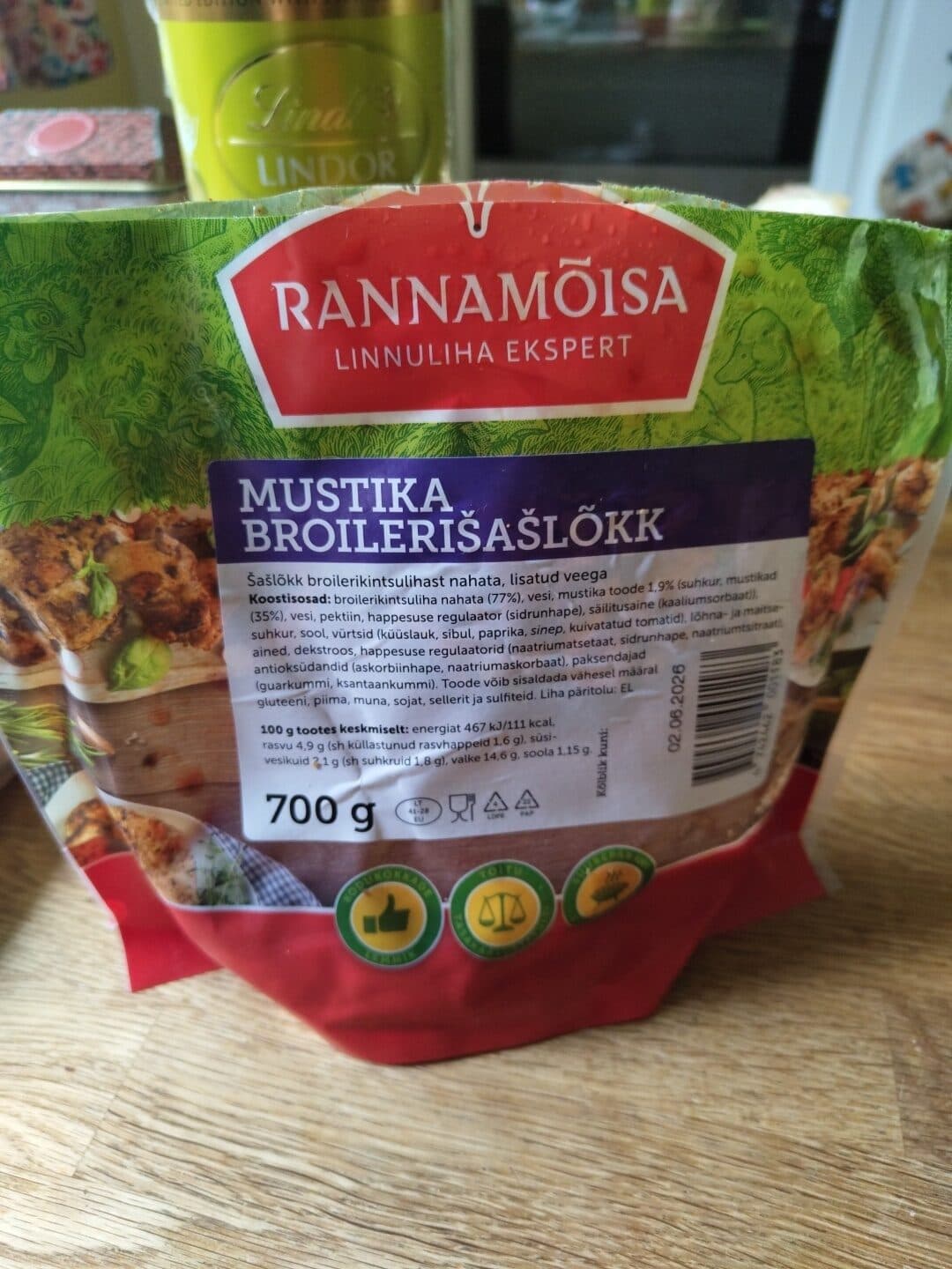 Rannamõisa Mustika Broilerišašlõkk packshot