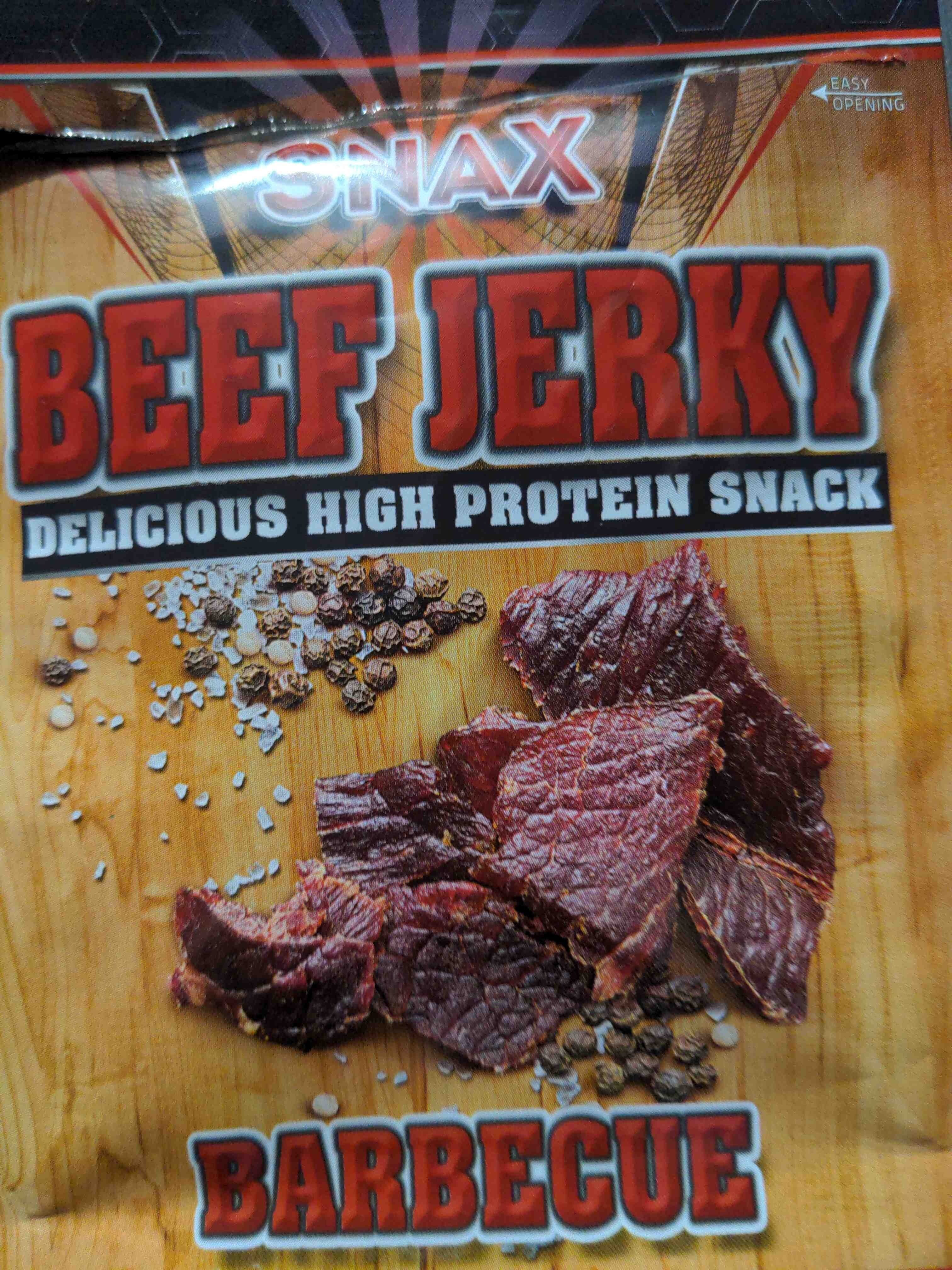 Snax Beef jerky packshot