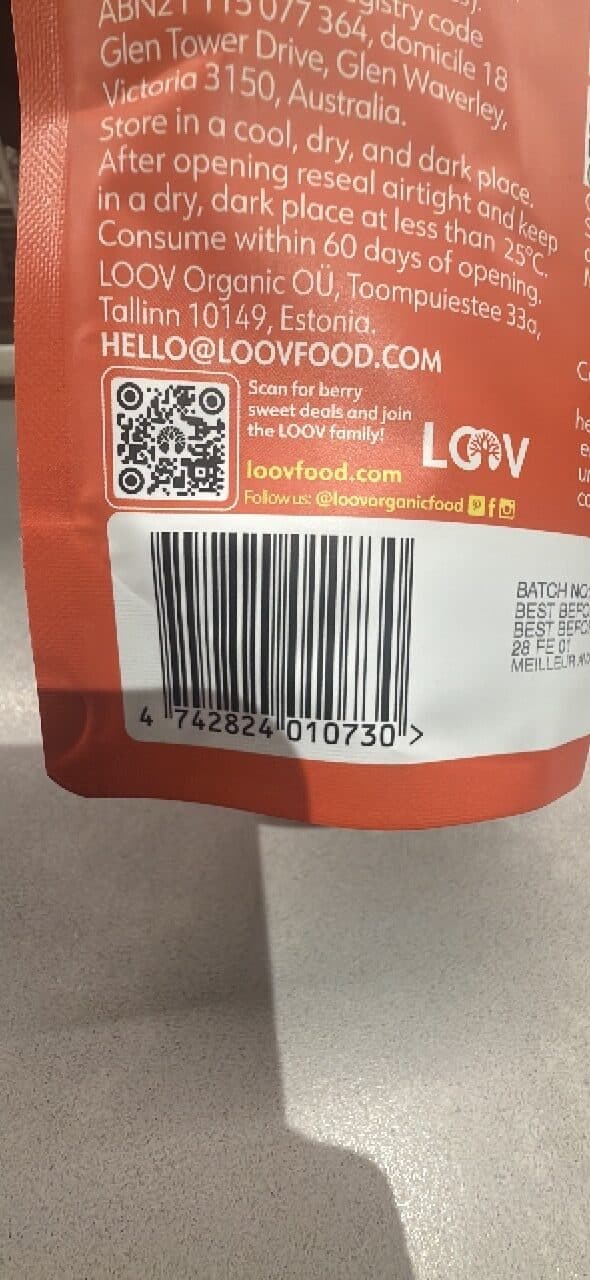 LOOV Organic Sea Buckthorn Powder packshot