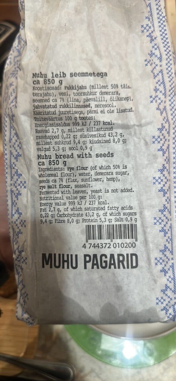 MUHU PAGARID Muhu bread with seeds packshot