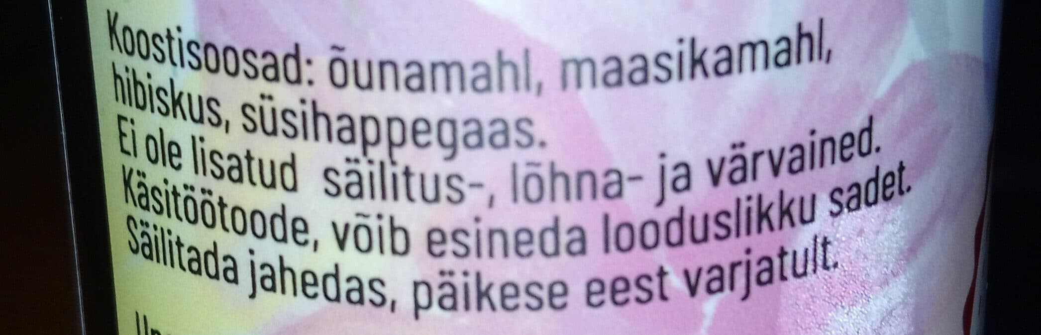 Tori Cidery Vyrts, õun; maasikas; hibiskus packshot