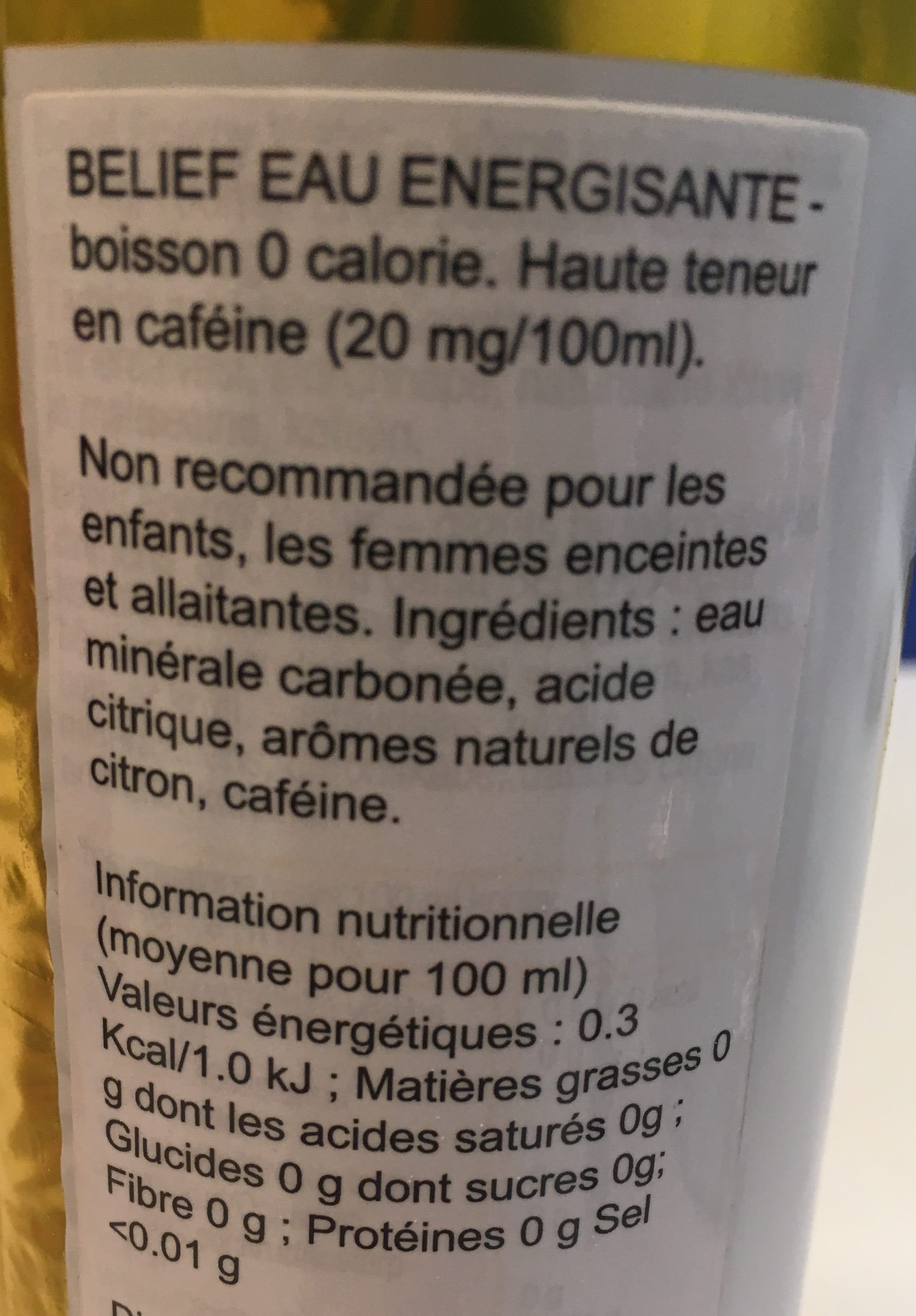 Belief Belief Eau Energisante packshot