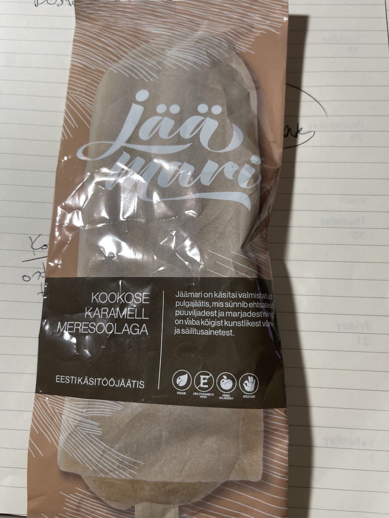 Jäämari Kookose Karanell Meresoolaga Jäätis packshot