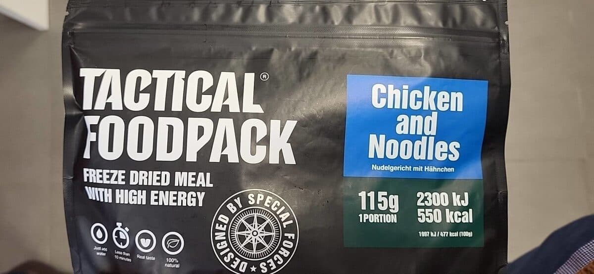 Tactical Foodpack Chicken and noodles packshot