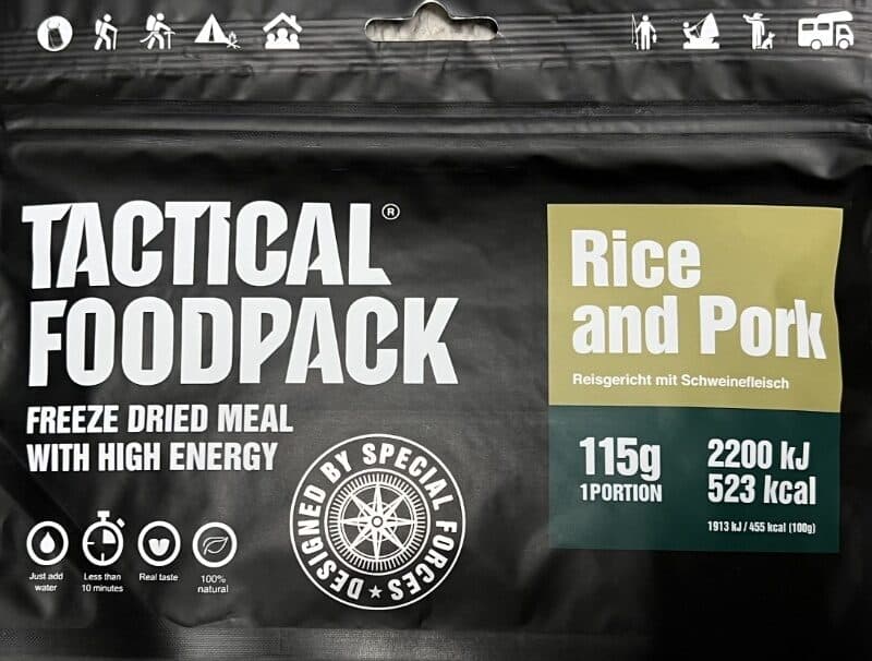 Tactical Foodpack Rice and Pork packshot