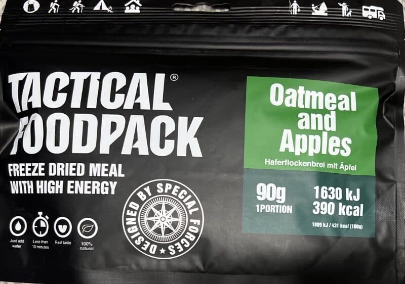 Tactical Foodpack Oatmeal and Apples packshot