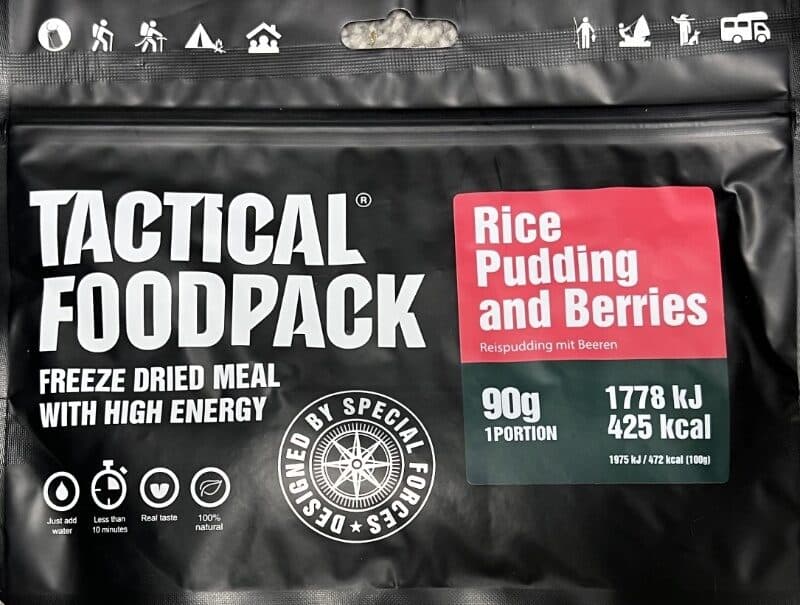 Tactical Foodpack Rice Pudding and Berries packshot