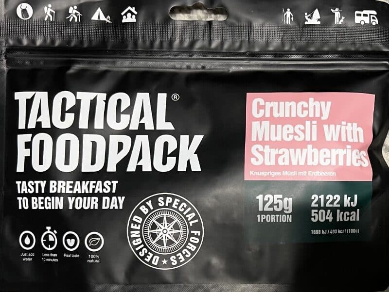 Tactical Foodpack Crunchy Muesli with Strawberries packshot